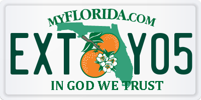 FL license plate EXTY05