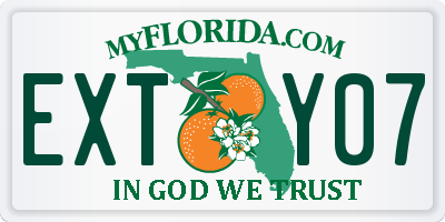 FL license plate EXTY07