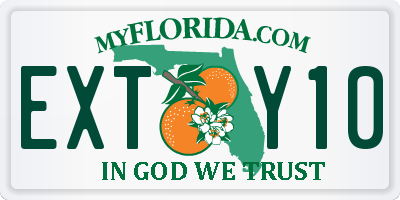 FL license plate EXTY10