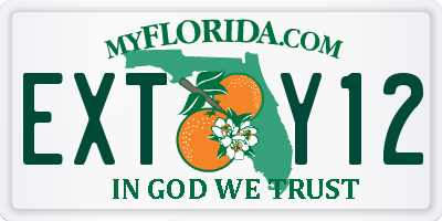FL license plate EXTY12