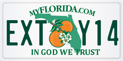 FL license plate EXTY14
