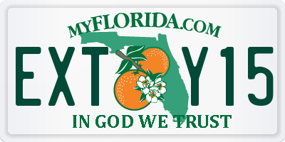 FL license plate EXTY15