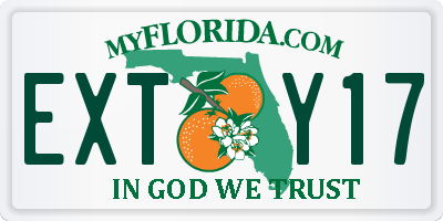 FL license plate EXTY17
