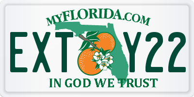 FL license plate EXTY22