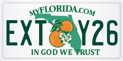 FL license plate EXTY26