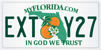 FL license plate EXTY27