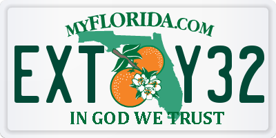FL license plate EXTY32