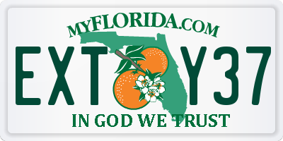FL license plate EXTY37