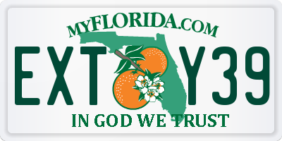 FL license plate EXTY39