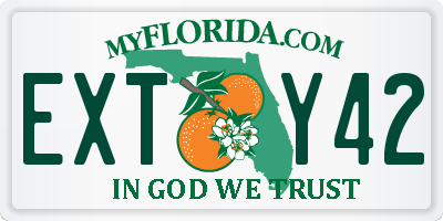 FL license plate EXTY42