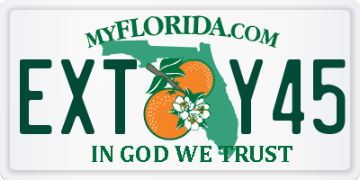 FL license plate EXTY45