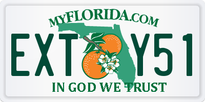 FL license plate EXTY51
