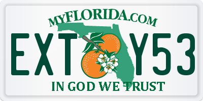 FL license plate EXTY53