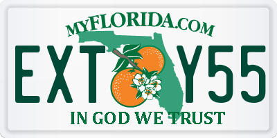 FL license plate EXTY55