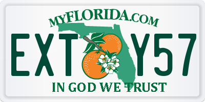 FL license plate EXTY57