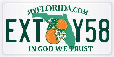 FL license plate EXTY58