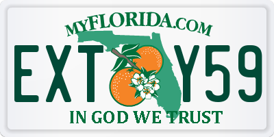 FL license plate EXTY59