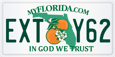FL license plate EXTY62