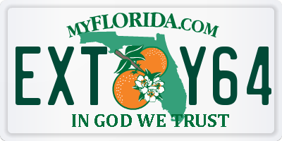 FL license plate EXTY64
