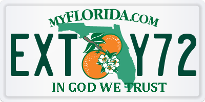 FL license plate EXTY72