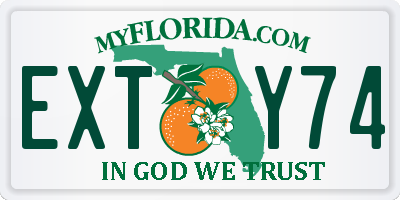 FL license plate EXTY74
