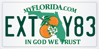 FL license plate EXTY83