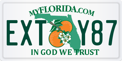 FL license plate EXTY87