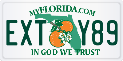 FL license plate EXTY89