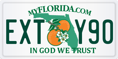 FL license plate EXTY90