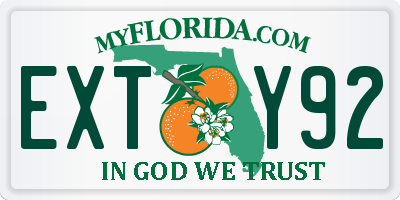 FL license plate EXTY92