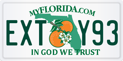 FL license plate EXTY93