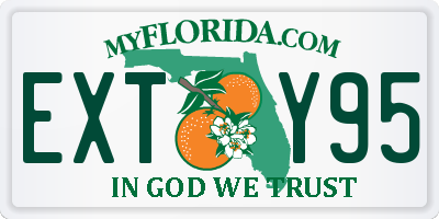 FL license plate EXTY95