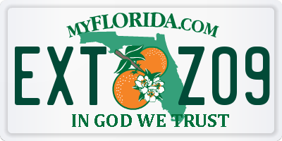 FL license plate EXTZ09