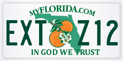 FL license plate EXTZ12