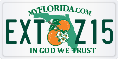 FL license plate EXTZ15