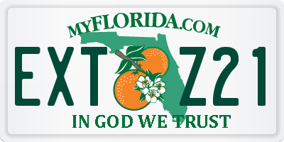 FL license plate EXTZ21