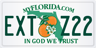 FL license plate EXTZ22