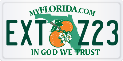 FL license plate EXTZ23
