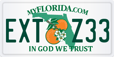 FL license plate EXTZ33