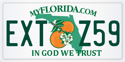 FL license plate EXTZ59