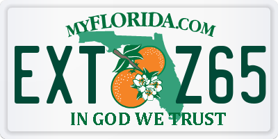 FL license plate EXTZ65