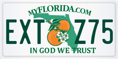 FL license plate EXTZ75