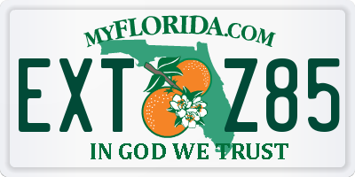 FL license plate EXTZ85