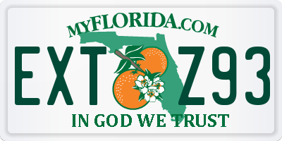 FL license plate EXTZ93