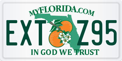 FL license plate EXTZ95