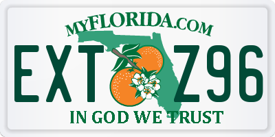 FL license plate EXTZ96