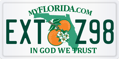FL license plate EXTZ98