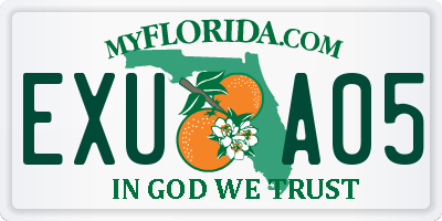 FL license plate EXUA05
