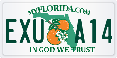 FL license plate EXUA14