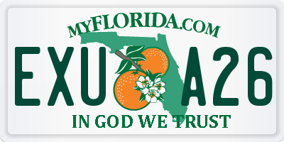 FL license plate EXUA26